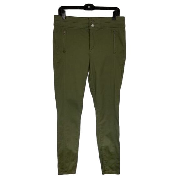 LOFT Army Green Stretch Pants Size 8 /29 - Picture 1 of 7